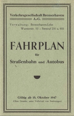 Fahrplan 1947
